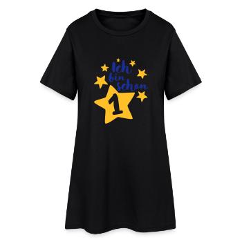 Ich bin schon Eins! - Frauen T-Shirt-Kleid - Schwarz - Vorne