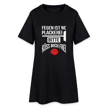 Fegen zum 30. Geburtstag - Küss mich frei - Frauen T-Shirt-Kleid - Schwarz - Vorne