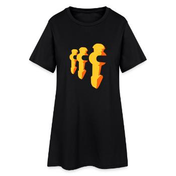 tables de Football - baby-foot chemise - Robe T-shirt Femme - noir - Devant