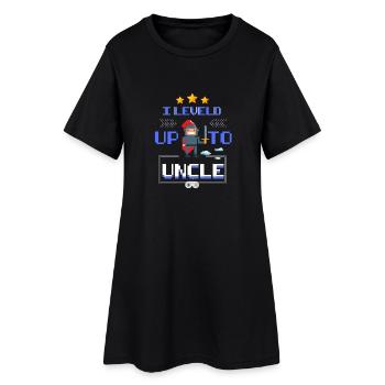 J'ai nivelé à oncle - je vais cadeau oncle - Robe T-shirt Femme - noir - Devant