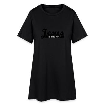 Jesus is the way - Frauen T-Shirt-Kleid - Schwarz - Vorne