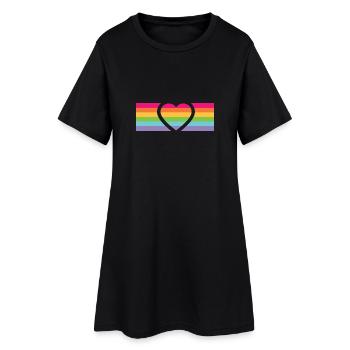 Rainbow Heart - Robe T-shirt Femme - noir - Devant