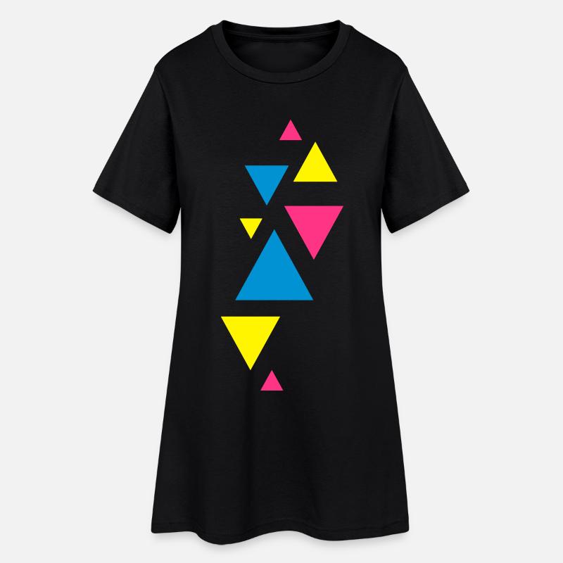 three eckedesign forms hipster - Women’s T-Shirt Dress - black