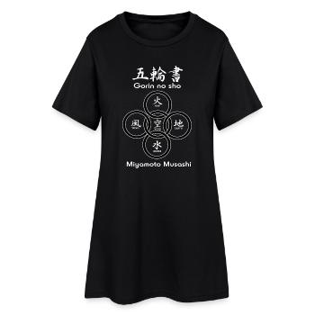Cinq cercles ou anneaux de 'Gorin no sho' - Robe T-shirt Femme - noir - Devant