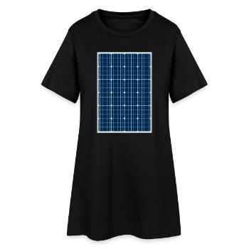 Cellule solaire, photovoltaïque, énergie solaire, panneau solaire - Robe T-shirt Femme - noir - Devant