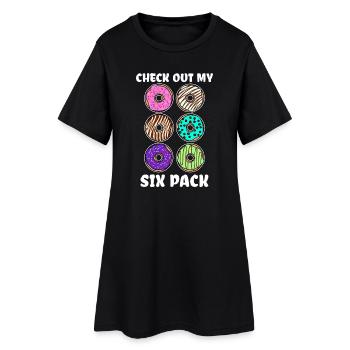 Bonbons de beignet de déclaration drôle grignotant - Robe T-shirt Femme - noir - Devant