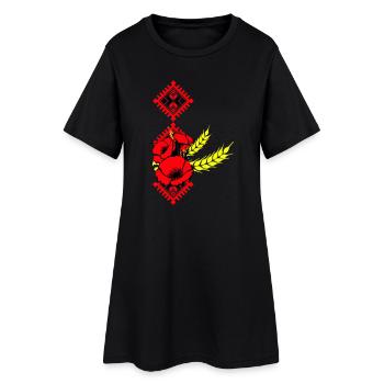 Motif Ukraine - Robe T-shirt Femme - noir - Devant
