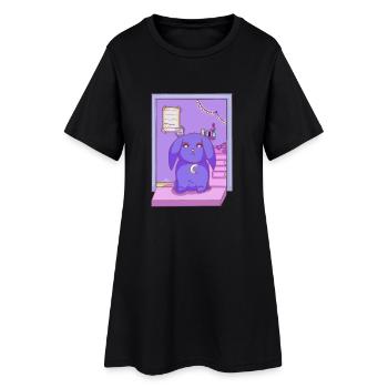 Lofi Vibe Bun - Women’s T-Shirt Dress - black - Front