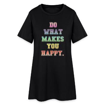 Message de bonheur coloré inspirant - Robe T-shirt Femme - noir - Devant