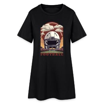 Casque de football - Robe T-shirt Femme - noir - Devant