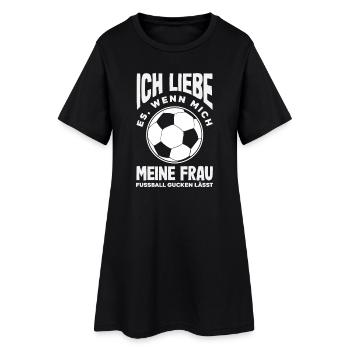 Drôle de Football Football Fan Cadeau - Robe T-shirt Femme - noir - Devant