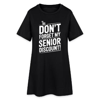 N’oubliez pas ma réduction senior - Robe T-shirt Femme - noir - Devant