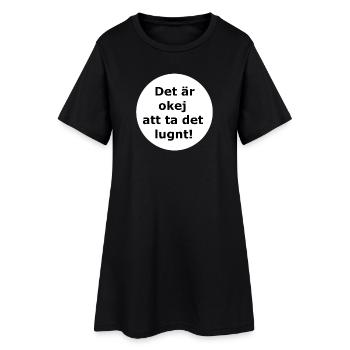 C’est normal de se reposer ! (Cercle blanc) - Robe T-shirt Femme - noir - Devant