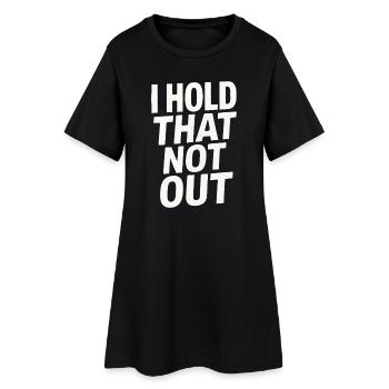 Denglisch Lustig I Hold That Not Out - Frauen T-Shirt-Kleid - Schwarz - Vorne