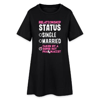 Pharmacien Technicien Pharmaceutique - Robe T-shirt Femme - noir - Devant