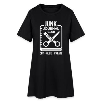 Junk Journal Club Cut Glue Create - Frauen T-Shirt-Kleid - Schwarz - Vorne