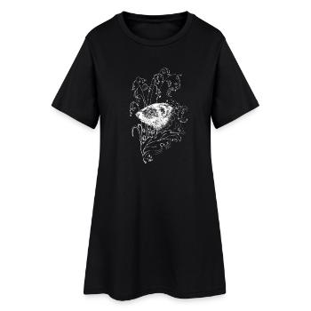 Illustration de traits de plante avec un furet - Robe T-shirt Femme - noir - Devant