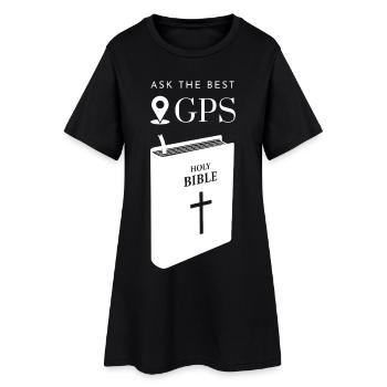 The best navigation system is the Bible (white) - Women’s T-Shirt Dress - black - Front