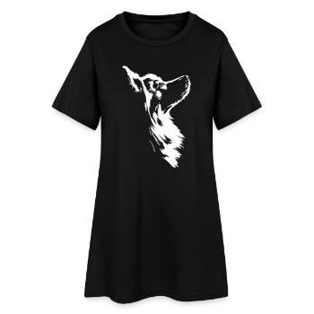 Silhouette du chien esquimau américain Hunde Hund Wilsigns - Robe T-shirt Femme - noir - Devant