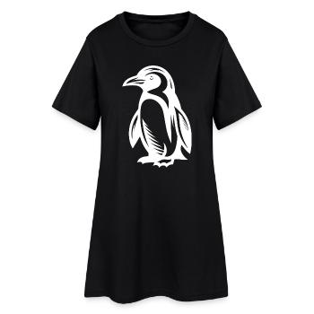 Motif de pingouin glacé à tomber amoureux - Robe T-shirt Femme - noir - Devant