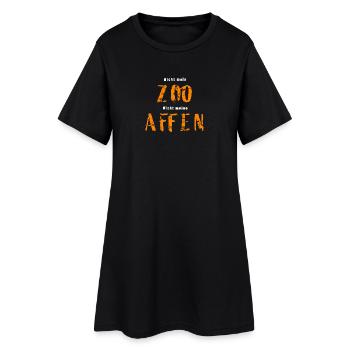 Nicht mein ZOO nicht meine AFFEN Spruch - Frauen T-Shirt-Kleid - Schwarz - Vorne