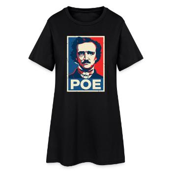 Gothic Literary Portrait Poster - Women’s T-Shirt Dress - black - Front