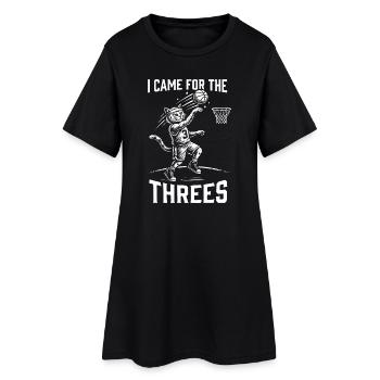 Basketball, süß, Basketball, Meme, Katze, Sport - Frauen T-Shirt-Kleid - Schwarz - Vorne