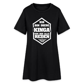 Geschenk für Kinga - Frauen T-Shirt-Kleid - Schwarz - Vorne