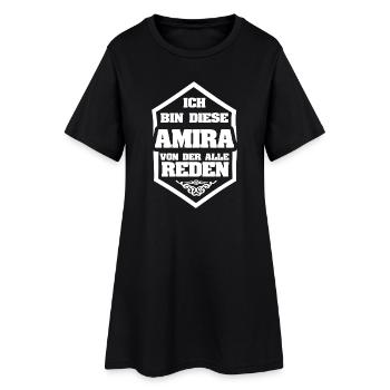 Spruch Amira - Frauen T-Shirt-Kleid - Schwarz - Vorne