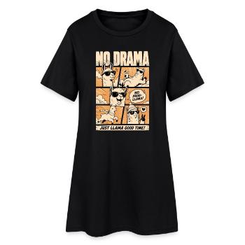Aucune bande dessinée dramatique Llama Sunshine - Robe T-shirt Femme - noir - Devant