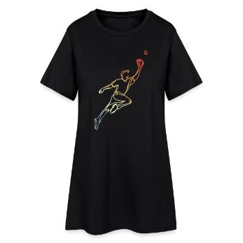 Vintage Baseball Player Sketch - Women’s T-Shirt Dress - black - Front