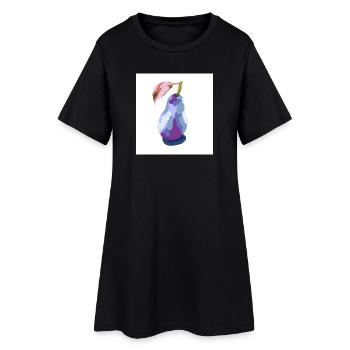 Pear in Pastels Abstract - Women’s T-Shirt Dress - black - Front