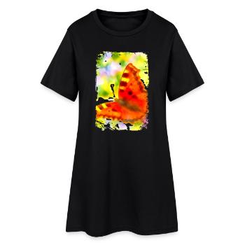 Schmetterling Kunstdesign von Jörg Langhans - Frauen T-Shirt-Kleid - Schwarz - Vorne