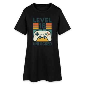 Niveau 16 Contrôleur Débloqué 16e anniversaire - Robe T-shirt Femme - noir - Devant