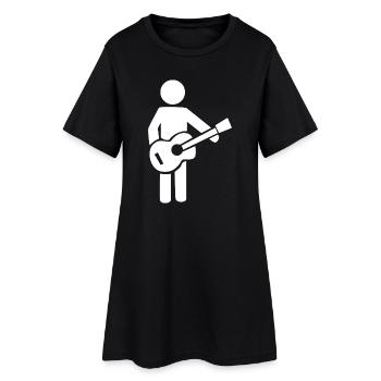 Guitarist Silhouette Music Design - Women’s T-Shirt Dress - black - Front