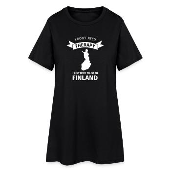 I don't neet therapy I just need to go to Finland - Frauen T-Shirt-Kleid - Schwarz - Vorne