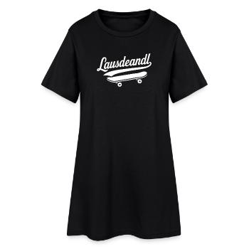 Lausdeandl - Frauen T-Shirt-Kleid - Schwarz - Vorne