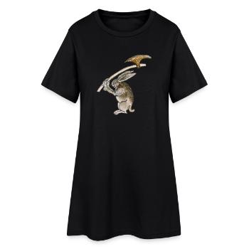 Killer Rabbit - Frauen T-Shirt-Kleid - Schwarz - Vorne
