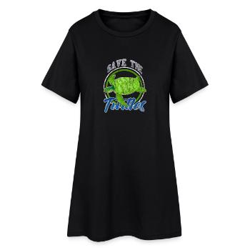 turtles - Women’s T-Shirt Dress - black - Front