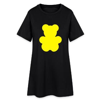 Carl Jaune - Robe T-shirt Femme - noir - Devant