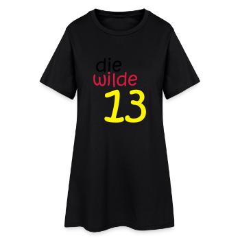 die wilde 13 - Frauen T-Shirt-Kleid - Schwarz - Vorne