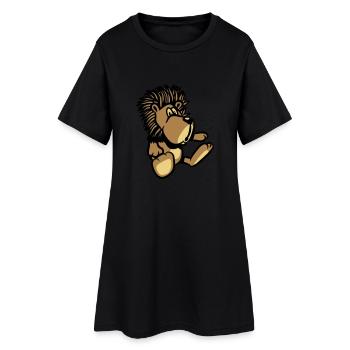 Enfant bébé animaux peluche Lion Toys - Robe T-shirt Femme - noir - Devant