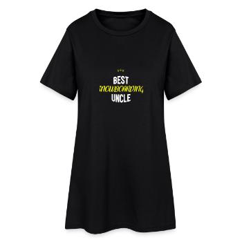 Distressed - BEST SNOWBOARDING UNCLE - Frauen T-Shirt-Kleid - Schwarz - Vorne