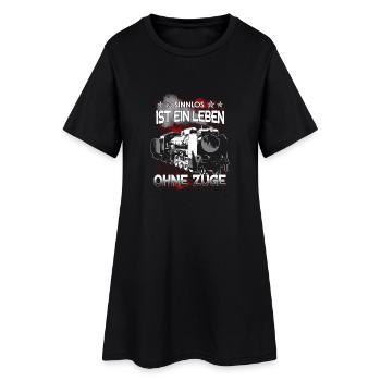 Railroad - meaningless is a life without trains - Women’s T-Shirt Dress - black - Front