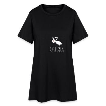 Oktober Baby Oktober Mami Schwangerschaft Geschenk - Frauen T-Shirt-Kleid - Schwarz - Vorne