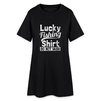 This is my lucky charm for fishing - Women’s T-Shirt Dress - black - Front