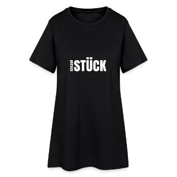 Einzelstück als Geschenk - Frauen T-Shirt-Kleid - Schwarz - Vorne