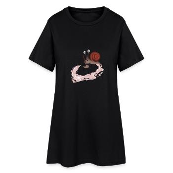 Idiot Snail cadeau - Robe T-shirt Femme - noir - Devant