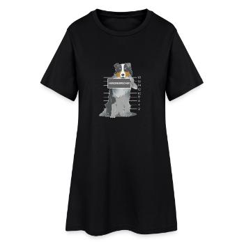 Cadeau de chien brise-coeur australien Shepherd - Robe T-shirt Femme - noir - Devant
