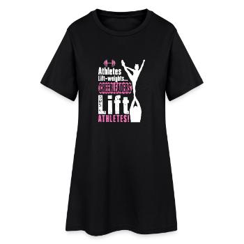 Cheerleader Cheerleading Athlet Cheer Geschenk - Frauen T-Shirt-Kleid - Schwarz - Vorne